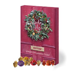 Wand-Adventskalender Lindt Winter-Pralinés mit Werbedruck