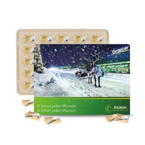 Wandadventskalender Lindt Inlay aus Papier mit Werbedruck