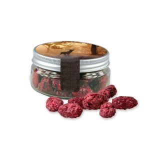 Gebrannte Mandeln Himbeere in Mini Sweet Dose mit Werbebanderole