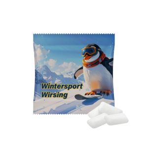 7 g Icemint Kaugummi im Werbetütchen mit Werbedruck