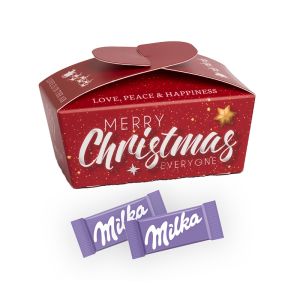 Milka Naps im X-Mas Ballotin mit Werbedruck