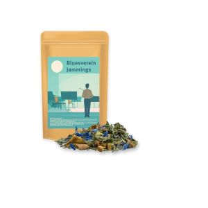 15 g Kräutertee Harmonie im Mini Doypack mit Werbeetikett