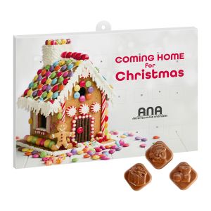 Classic Wand-/Tisch-Adventskalender mit 24 Schoko-Motiven und individuellem Druck