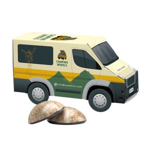 3D Präsent Transporter mit 4er Lebkuchen und Werbedruck