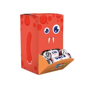 Promotion Box mit Mini Rollen KING Pfefferminz und Werbedruck