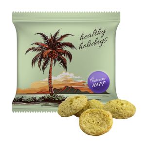 15 g Bio Erbsen-Mais Chips im Werbetütchen mit Werbedruck