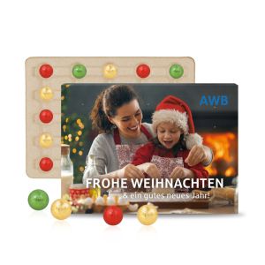 Wand-Adventskalender mit Fairtrade Schokolade und Rundum-Werbedruck
