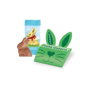 Lindt 2D-Goldhäschen im individuell bedruckten Werbebriefchen