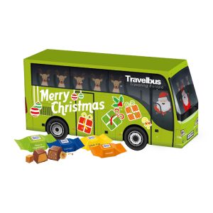 3D Adventskalender Bus Ritter SPORT Schokowürfel und Werbedruck