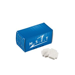 Pfefferminz in Kleeblatt-Form Faltschachtel aus Kartonage in Container-Design und Werbedruck