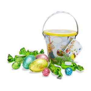 Präsent Nest im Eimer