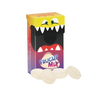 19 g Mini Bonbons Japanische Minze in der Mini Slim Box mit Werbedruck