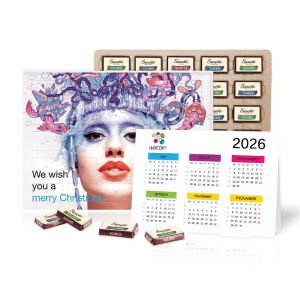 2 in 1 Adventskalender mit Jahresplaner mit fairtrade Sarotti Schokolade
