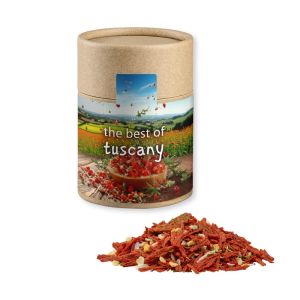 Bio Gewürzmischung Toskanische Bruchetta in Kraftpapierdose Midi mit Werbebanderole