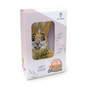 60 g Schokoladen-Osterhase Orange in Kartonage mit Werbedruck
