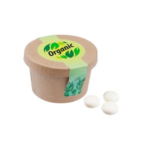 160 g Mentos mint im Kartonbechern mit einem Werbe-Flügeletikett