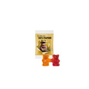 Trolli Fruchtgummi Team-Bärchen im Papierfolien-Flowpack mit Werbedruck