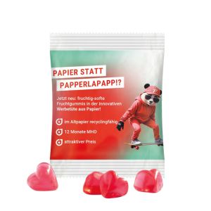 15 g Trolli Fruchtgummi rote Herzen im Werbetütchen aus recyclingfähigen Papier