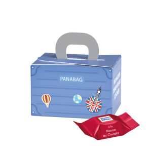 Ritter SPORT Schokowürfel Mousse au Chocolate in Geschenkbox Koffer und Werbedruck