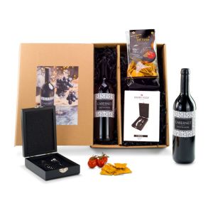 Präsent Wein und Snack