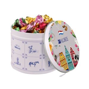 Metalic sweets in Metalldose mit bedruckbarem Deckel