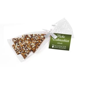 Schoko Christmas Tree Knusperkugeln-Topping mit Werbeanhänger