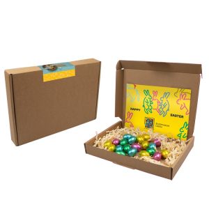 Oster Mailing-Karton mit Schokoladen-Ostereier und einem bedruckbaren Einleger