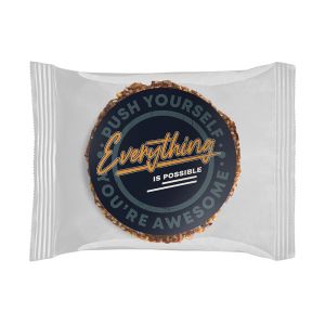 60 g Fit Cookie Classic in transparenter Folie mit Werbeetikett
