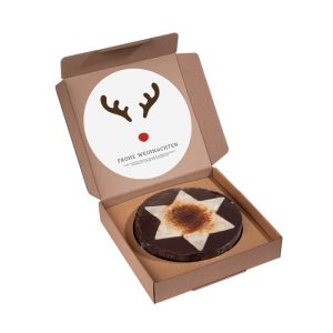 Große Weihnachtstorte im Mailingkarton
