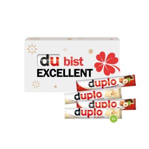 4 duplo Riegel in einer individuell bedruckbaren Werbekartonage