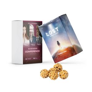 Herzhafte Snackballs in Präsentbox mit Banderole