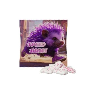 7 g Energy Kaugummi im Werbetütchen mit Werbedruck