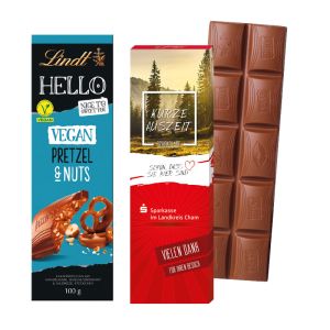 100 g Lindt HELLO Prezel & Nuts Schokoladentafel im Werbeschuber