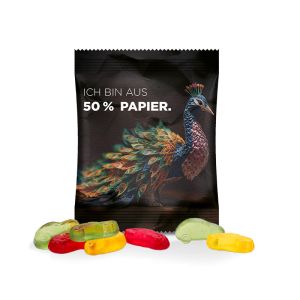 10 g Trolli Fruchtgummi Autos in Werbetütchen mit 50 % Papieranteil und Werbedruck