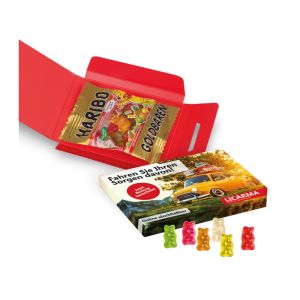 HARIBO Fruchtgummi-Briefchen und Werbedruck