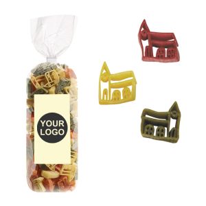 250 g Werbe-Nudeln in Kirche-Form im Standbeutel mit Werbeetikett