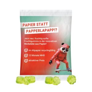 50 g Trolli Fruchtgummi Kleeblätter im Werbetütchen aus recyclingfähigen Papier