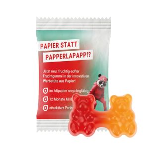 Team Gummibärchen im Werbetütchen aus recyclingfähigen Papier