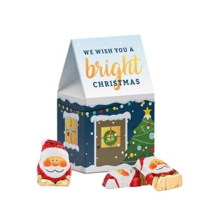 Standbodenbox mit Mini Schoko Weihnachtsmänner