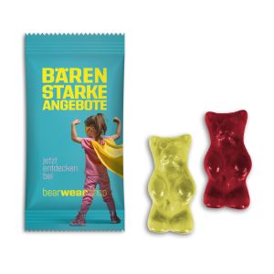 BigBär Fruchtgummi im Flowpack mit Werbedruck