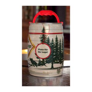 5 l Bier im Winterfass mit Ihrem Firmenlogo