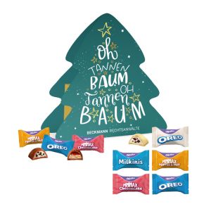 Weihnachtsbaum Milka Favourites mit Werbedruck
