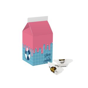 Milchverpackung mit holländische Bonbons und Werbedruck