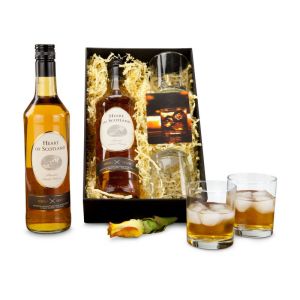Präsent Heart of Scotland Whisky mit zwei Gläsern