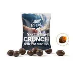 10 g Treets Crunchy Corn von ChoViva im Werbetütchen mit Werbedruck