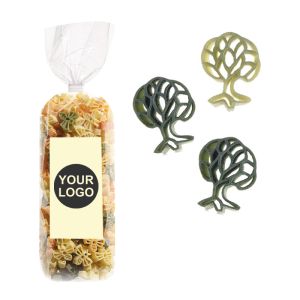 250 g Werbe-Nudeln in Baum-Form im Standbeutel mit Werbeetikett