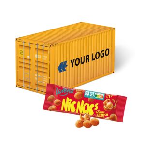 3D Präsent Container mit Lorenz Nic Nac's und Werbedruck