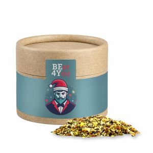 Bio Weihnachts Gewürzmischung Chefsache in Kraftpapierdose Mini mit Werbebanderole