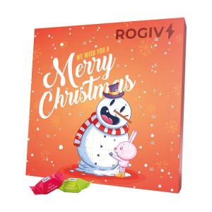 Quadratischer Adventskalender Ritter SPORT Minis mit Logodruck