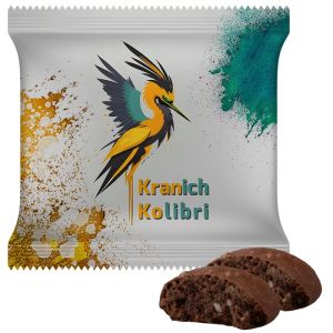 Bio Schoko Cantuccini im Werbetütchen mit Werbedruck